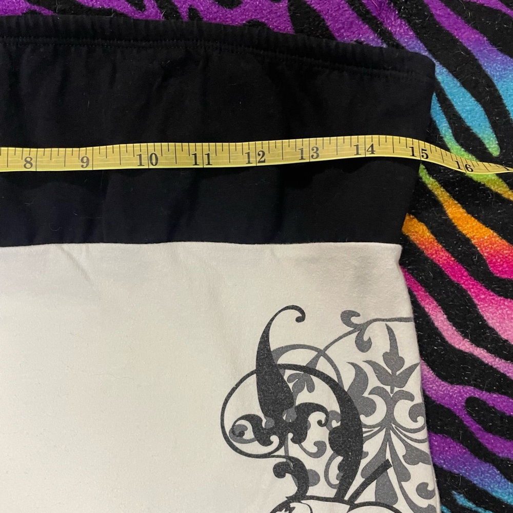 Y2k grunge goth rare 2000s Metal Mulisha Edgy Black and White Tube Top - Picture 4 of 5